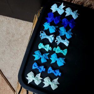Pet or Toddler Hair Bow Sets All Blue 16 total... Bran New!